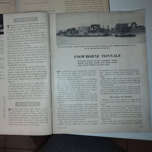 Three 1947 U. S. Navy Civil Engineer Corps Bulletin-Poor Many Flaws AS IS - Picture 6 of 14